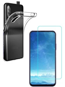 For HUAWEI HONOR 9X TEMPERED GLASS SCREEN PROTECTOR + CLEAR SILICONE TPU CASE - Picture 1 of 12