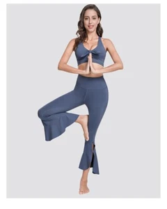 Women Bootcut Yoga Pants Tummy Control Flare Leggings High Waist Crossover Pants - Picture 1 of 8