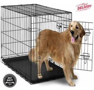 Extra Large Dog Crate Kennel XXL XL Huge Folding Pet Wire Cage Giant Breed Size