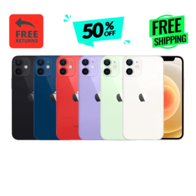 Apple iPhone 12 128/64GB -White Purple Red- Unlocked Verizon T-Mobile LTe 5G - Image 1 of 4