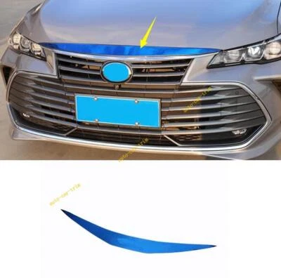 Tira de embellecimiento del capó delantero del motor de acero inoxidable azul para Toyota Avalon 2019-2022 Foto 1 de 4