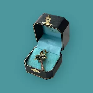 Vintage Juicy Couture Spinning Palm Tree Bracciale Borsa Charm Nuovo con scatola NUOVO Y2K Oro Cristallo - Foto 1 di 7