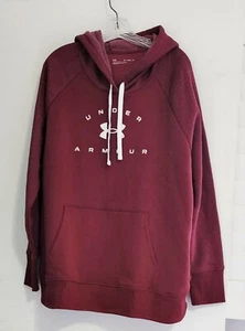 Under Armour Womens Plus Size Rival Fleece Logo Hoodie League Red Sz 2X - NWT - Picture 1 of 1