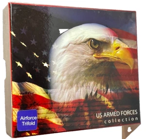 U.S. Armed Forces Men's Genuine Leather Wallet "Air Force" New In Box - Picture 1 of 6