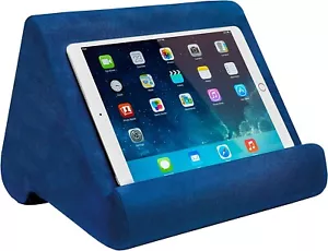 Ontel Blue Pillow Pad Tablet Stand 3 Viewing Multi-Angle Soft Padded Comfort - Picture 1 of 11