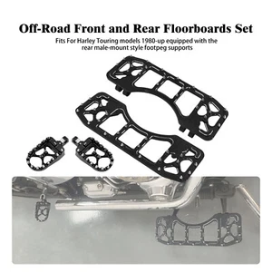 MX Style Driver Passenger Floorboard For Harley Touring Road Electra Glide 86-25 - Picture 1 of 18