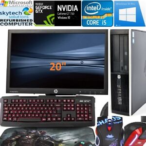 FAST CHEAP GAMING DELL HP BUNDLE TOWER PC FULL SET COMPUTER INTEL i5 16GB GT 710