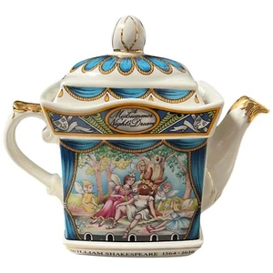 Vintage Sadler England Shakespeare Teapot Bone China A Midsummer Night's Dream - Picture 1 of 8