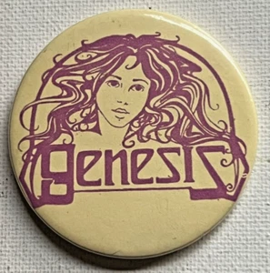 ORIGINAL GENESIS HAIR LOGO BUTTON PIN BADGE VINTAGE - Bild 1 von 3