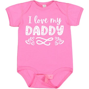Inktastic I Love My Daddy With Hearts Baby Bodysuit Fathers Day Kids Father Jc - Picture 1 of 12