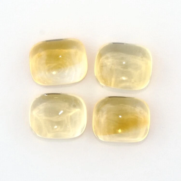 CITRINE 8 x 6 MM CUSHION CUT CABOCHON 2 PIECE SET ALL NATURAL F-4880 - Image 1 of 1