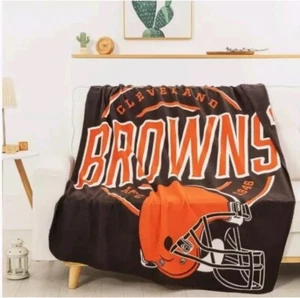 New NFL Cleveland Browns Soft Fleece Throw Blanket 50" X 60" New - Picture 1 of 3