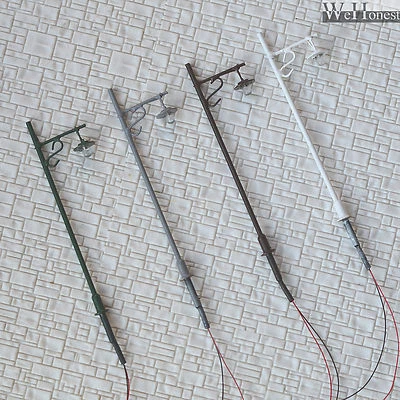 12 x HO OO gauge model railway LED street lights train Lamps Lamp posts #R34-7
