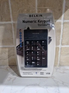 Belkin USB Numeric Keypad Black Rare 2005 Retro Brand New Sealed Discontinued - Picture 1 of 2