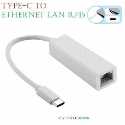 USB-C/TYPE-C to ETHERNET LAN internet Cable Adapter RJ45 MACbook & TypeC Devices - Image 1 of 4
