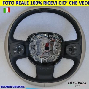 Volante originale Fiat 500L pelle nero_beige usato  - Foto 1 di 3
