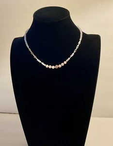 Rose Quartz And Watermelon Toumaline Beaded Necklace - Picture 1 of 20