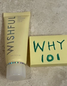 HUDA BEAUTY Wishful YO GLOW AHA & BHA Enzyme Scrub .67oz/20ML TRAVEL SZ SEALED - Picture 1 of 12
