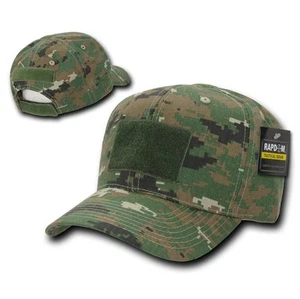 Woodland Digital Camo Tactical Operator Contractor Military Flag Patch Cap Hat - Picture 1 of 2