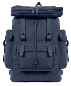 Rothco Canvas European Style Rucksack - Navy Blue - Picture 1 of 1