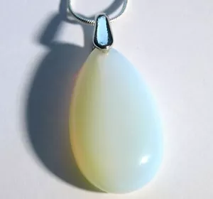 Collar Reversible Piedra Preciosa Colgante de Cristal Opalito Cargado Japonés - Imagen 1 de 9