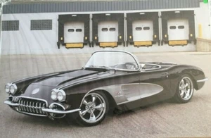 Classic Chevrolet Corvette Convert Black Car 24"X36" Poster - Picture 1 of 1