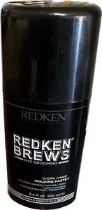 Redken Brews Work Hard Molding Paste 3.4 oz Max Control Natural Finish Hair Pump - Picture 1 of 3