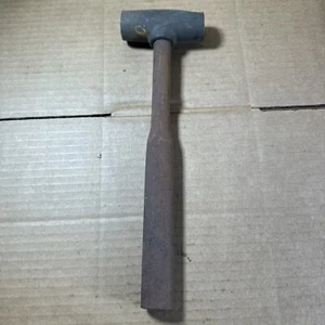 Vintage Brass Non Spark Sledge Mallet Hammer 2 Lb 2 Oz Unbranded W/ Steel Handle - Picture 1 of 16