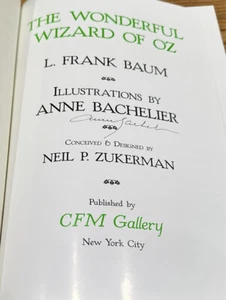 The Wonderful Wizard of Oz SIGNED by ANNE BACHELIER Illustrator 1st Edition 2014 - Imagen 1 de 7