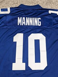 Eli Manning Jersey Mens 2XL Blue New York Giants 10 NFL Reebok 