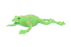 Frog Toy Stretchable, Squishy, Squeezable Soft Rubber, Green, Gift, 6" US02 B59 - Picture 1 of 9