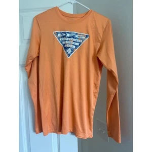 Columbia Fishing Gear Performance Long Sleeve Shirt Mens XL Orange - Picture 1 of 2