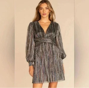 Trina Turk Cherry Blossom Metallic Holiday Party Event Multicolor Dress 4 - Picture 1 of 10