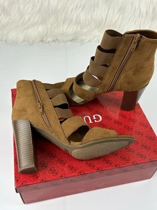 Guess Damen Riemchen Heels Braun Größe 7 1/2 Neu - Bild 1 von 7