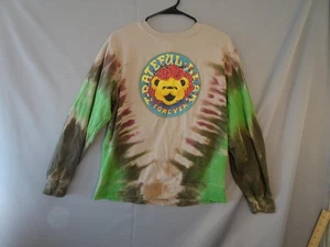 Grateful Dead Shirt Herren Large Batik Bär Grafik Rundhals Pullover Retro - Bild 1 von 13