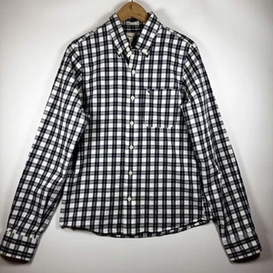 Abercrombie & Fitch Shirt Mens Medium Blue White Plaid Button Down Muscle Fit - Picture 1 of 16