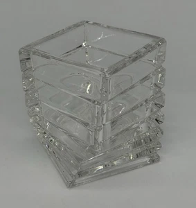 Rosenthal Studio Line Votive Candle Holder Clear Twisted Glass 3.5" MCM - Picture 1 of 8