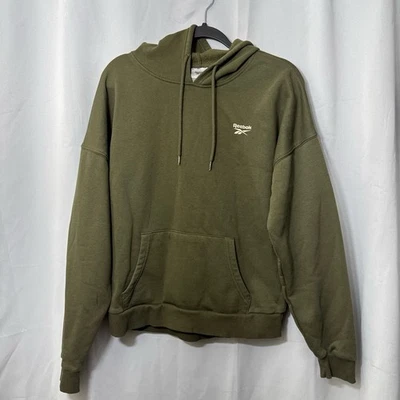 Reebok Hoodie & Sweatshirt Mens L Green Cotton Blend Long Sleeve Pullover Hooded - Image 1 of 4