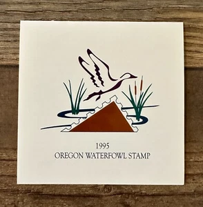 WTDstamps - 1995 OREGON - State Duck Stamp - LotP - Mint OG NH **HUNTER TYPE** - Picture 1 of 2