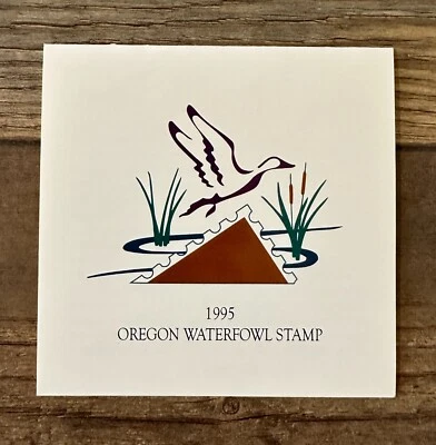 WTDstamps - 1995 OREGON - State Duck Stamp - LotP - Mint OG NH **HUNTER TYPE** - Image 1 of 2