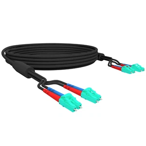 LWL OM3 2 x Duplex Glasfaser Outdoor stahl armiertes LC Patchkabel 3,0mm MM - Bild 1 von 6