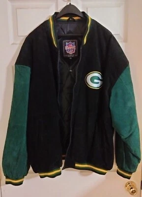 Chaqueta Universitaria Green Bay Packers NFL "Game Day" 100% Cuero Letterman Para Hombre XXL Foto 1 de 4