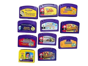 LeapFrog Lot of 11 LeapPad Games PreK-2nd Dora, Shrek, Sponge Bob, Scooby Doo - Picture 1 of 6