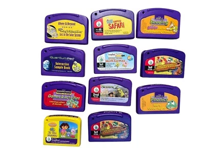 LeapFrog Lot of 11 LeapPad Games PreK-2nd Dora, Shrek, Sponge Bob, Scooby Doo - Image 1 of 4