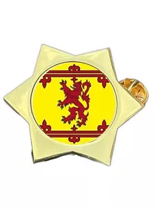 Löwe grassierend Schottland Gold Stern Reversnadel Abzeichen - Bild 1 von 4