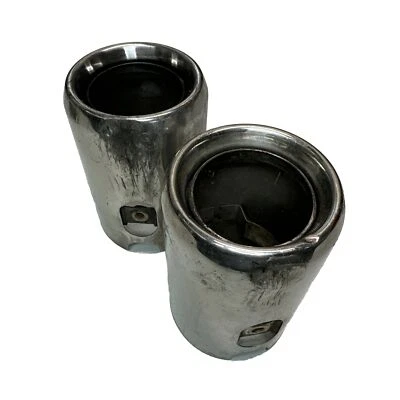 2003-2003 Honda S2000 AP1 Exhaust Tips Finish Tip Set of 2 Genuine OEM Chrome - Image 1 of 4