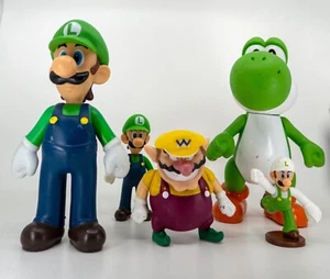 Super Mario Brothers Action Figures Mario Luigi Yoshi Good Condition Bundle - Picture 1 of 18