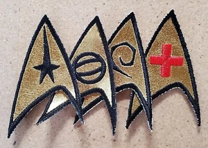 Juego de parches de insignia de uniforme de serie de televisión Cosplay Star Trek TOS - tu elección de 4 - Imagen 1 de 9