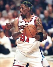 DENNIS RODMAN ~ 8x10 Color Photo Picture ~ Chicago Bulls NBA Finals Holding Ball