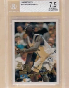 1995-96 Topps #237 Kevin Garnett Timberwolves BGS 7.5 Near Mint+ Rookie #24780 - Picture 1 of 2